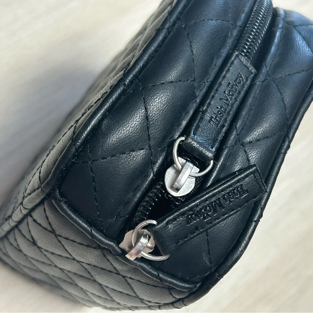Trish McEvoy Makeup Planner Binder Black Quilted Zip Around